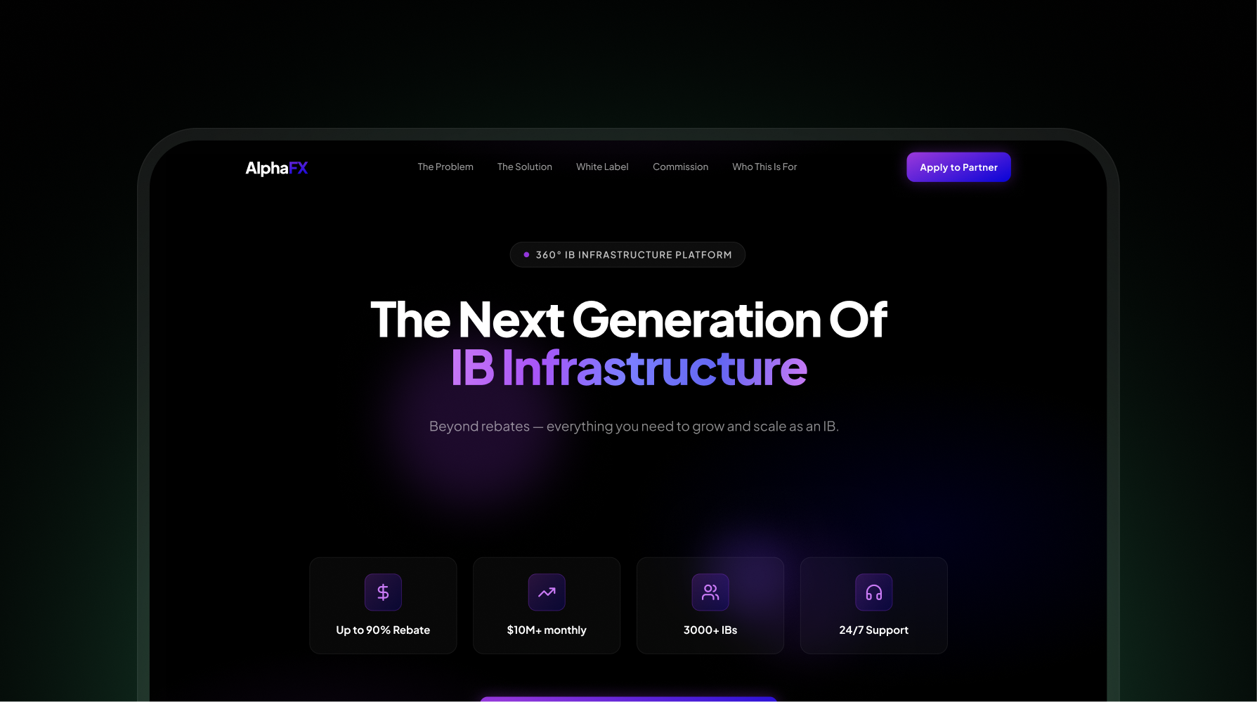 AlphaFX dashboard