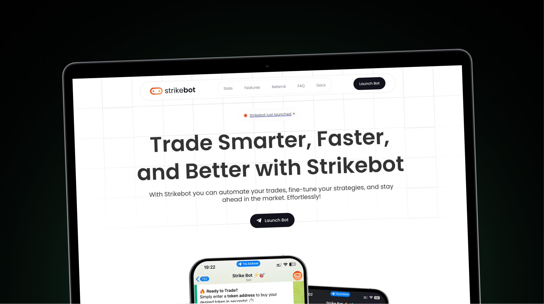 StrikeBot dashboard