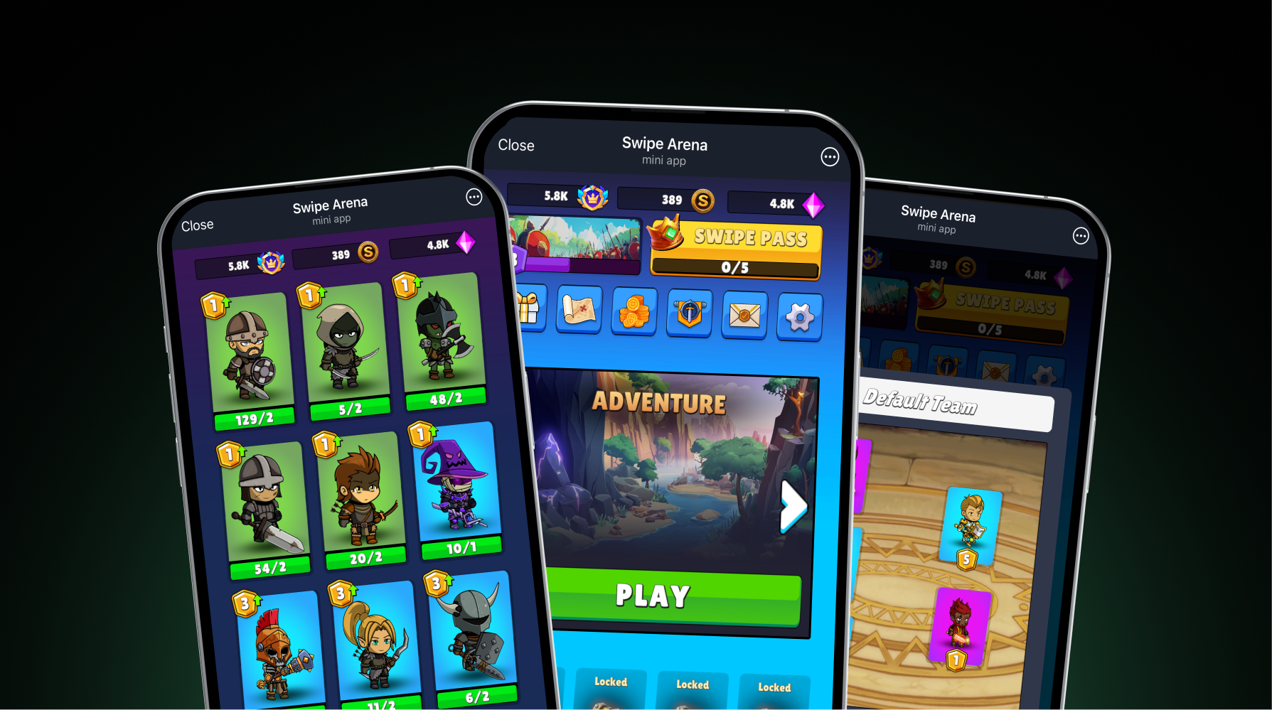 Swipe Arena. Gaming · Community · Competition